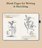 PAIBAS Blank Journal Notebook for Women Men, 160 Pages, A5 Hardcover Sketchbook - Image 3