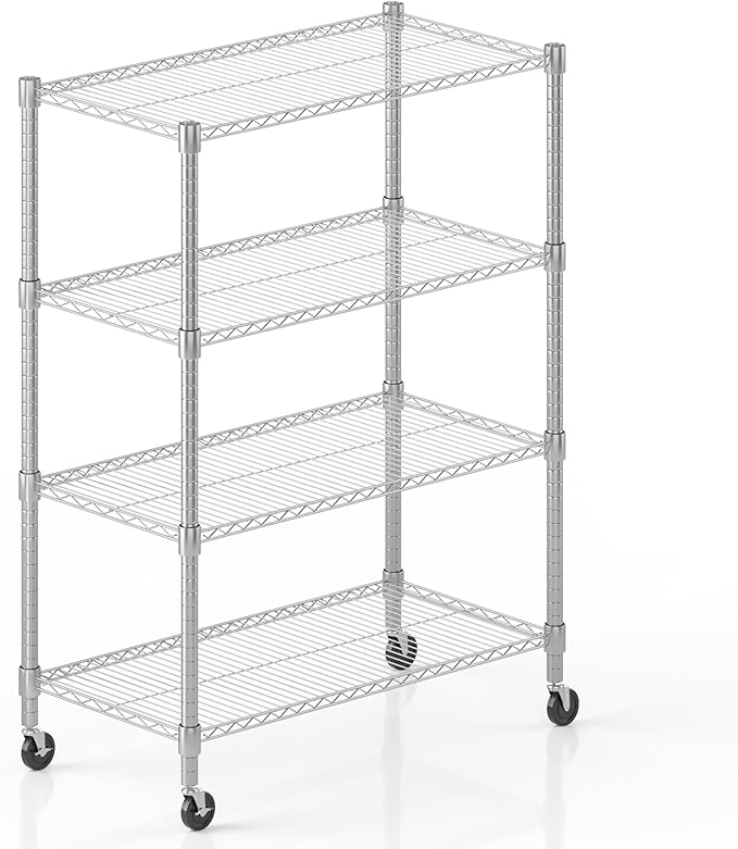 Himimi 4-Tier Heavy Duty Steel Wire Rack Storage Shelving, Adjustable Metal - Image 7