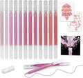 CAISEXILE 12 Red Glitter Gel Pens Set, 1.0 mm Fine Point by CAISEXILE