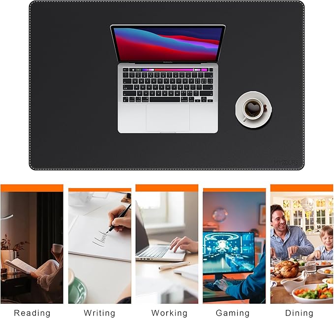 Mydours Dual-Sided PU Leather Desk Mat 31.5"x19.7" - Image 6