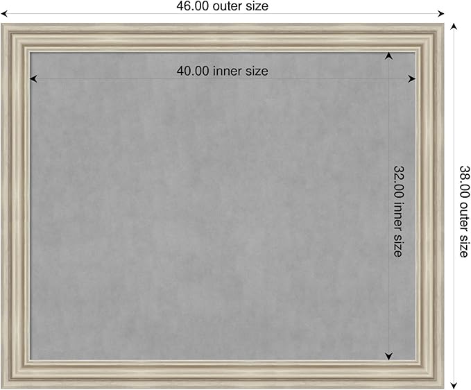 Amanti Art Silver Framed Magnetic Board 38x46 X-Large Vision Board - Image 2