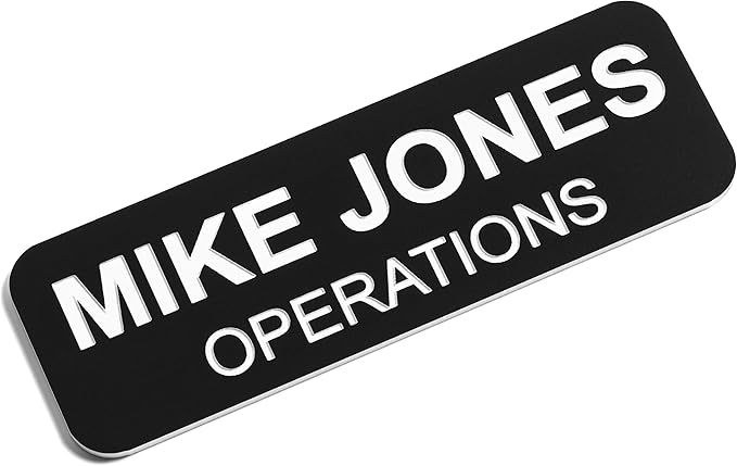 Custom Engraved Name Tag Badges – Personalized Identification by ProvidenceEngraving