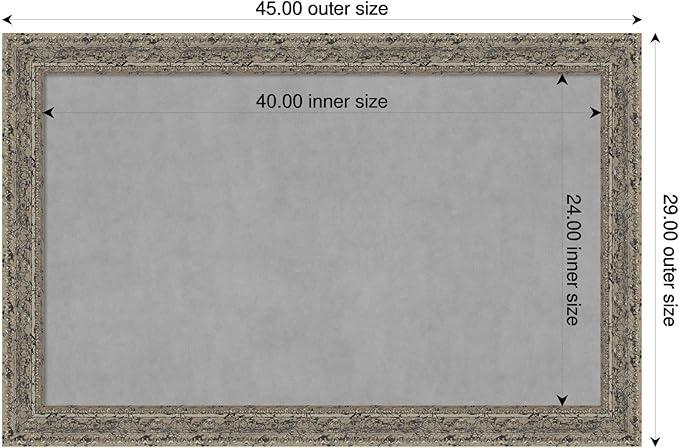 Amanti Art Silver Framed Magnetic Board 29x45 Large Vision Board - Image 2