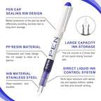 EYEYE Disposable Fountain Pens, 8 Pack 3 Colors Fine Point Pens Stainless Steel - Image 3