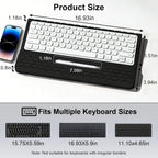 Ergonomic Keyboard Stand with Soft Memory Foam Wrist Rest for Office | Computer Keyboard Pad with Wrist Support,Keyboard Riser Holder Lift Tray,Desk Wrist Pad for Home, School - Black