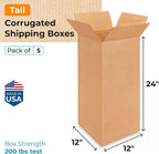 Tall Moving & Shipping Boxes 12 x 12 x 24 inches - Image 2