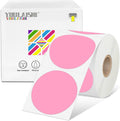 2 inch Dot Stickers Labels Circle Garage Sale Sticker 750Pcs Round Thermal Printer Stickers Printable Writable Price Labels for Yard Sale, Pink