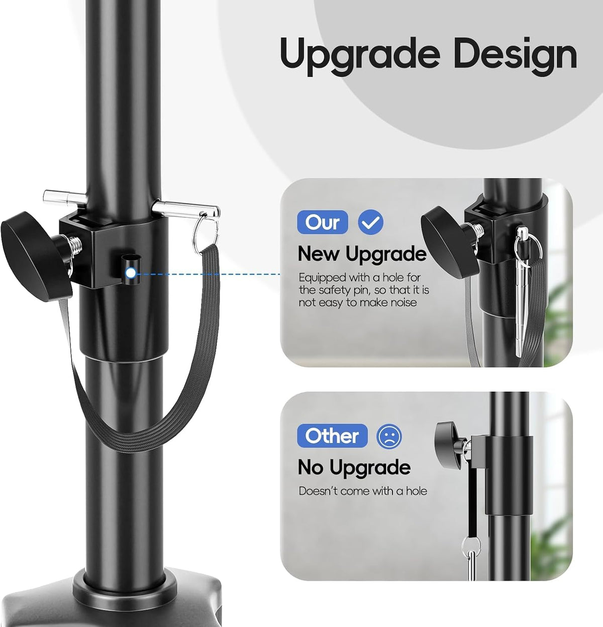 EMART PA Speaker Stands Pair with Carrying Bag, Adjustable Height 39-77in