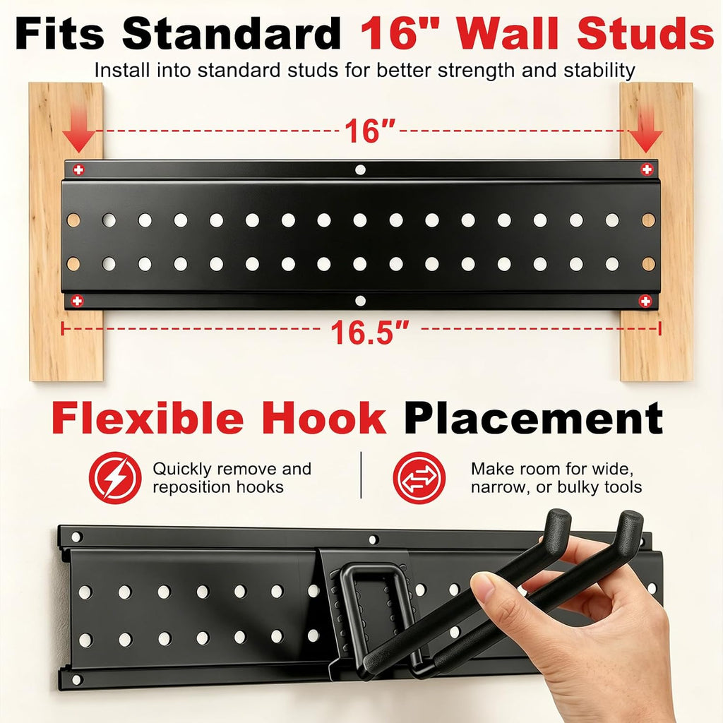 garage tool organizer wall mount 49.5 inches with, package contents