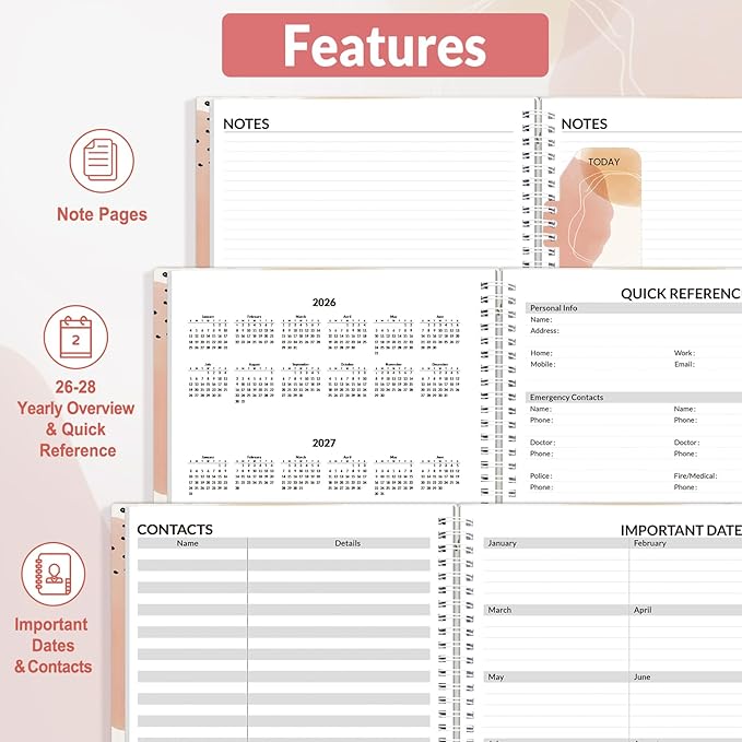 SUNEE 2026 Appointment Book, Quarter-Hourly, Weekly & Monthly - Image 5