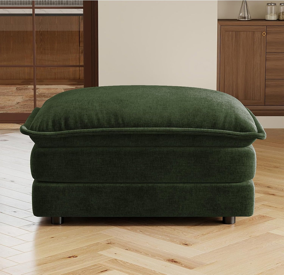 33" Green Ottoman for Modular Sectional Sofa Cloud Couch