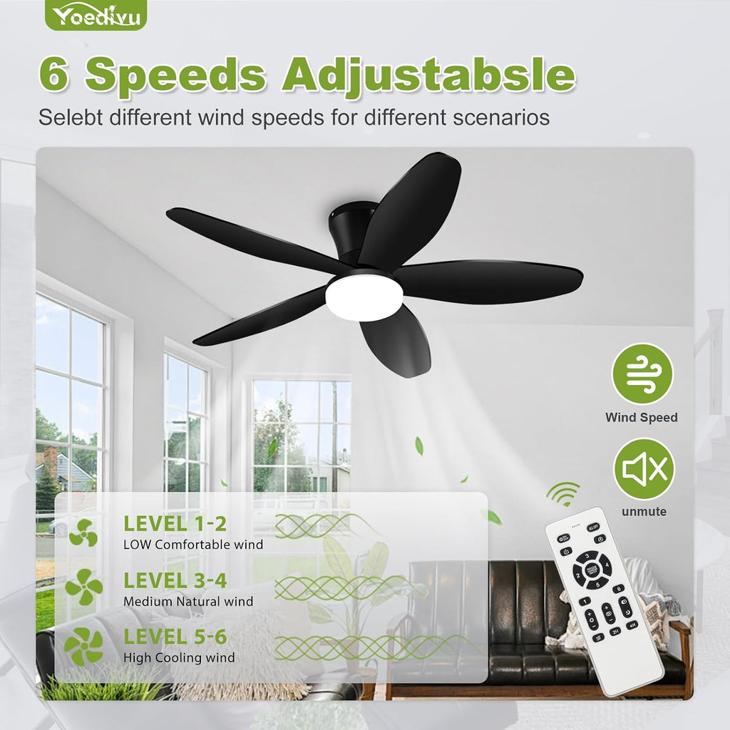 ceiling fans with lights - 42 inch low, package contents