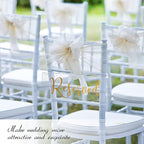 Blulu 6 Pcs Reserved Signs for Wedding Chairs Acrylic Tag Hanging - Image 4