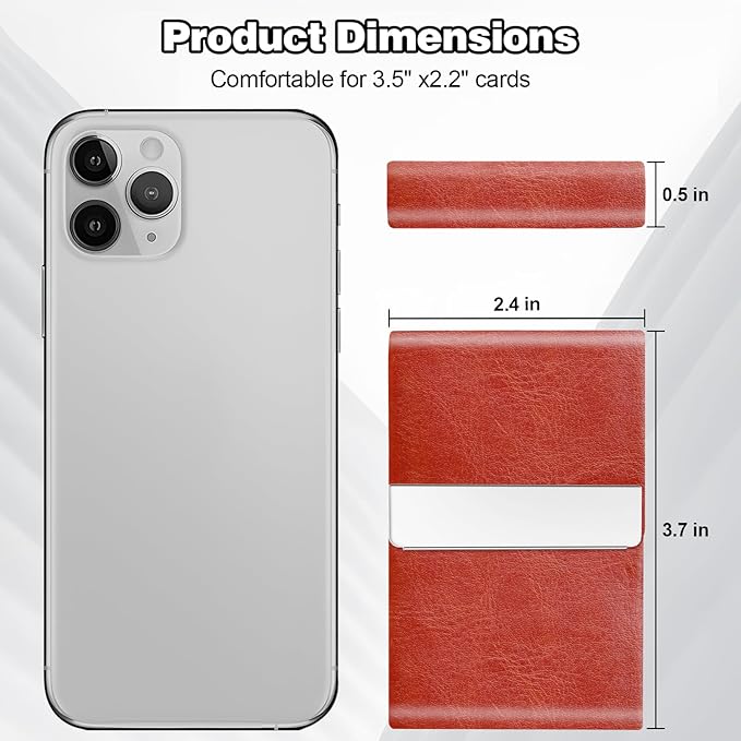 Business Card Holder for Women or Men, Business Card Case - Image 7