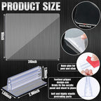 Weysat 6pcs Counter Desk Acrylic Panels Holder and 2 Pcs Acrylic Desk Divider - Image 2