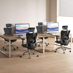 sihoo m18 ergonomic office chair, mesh back desk shown in use