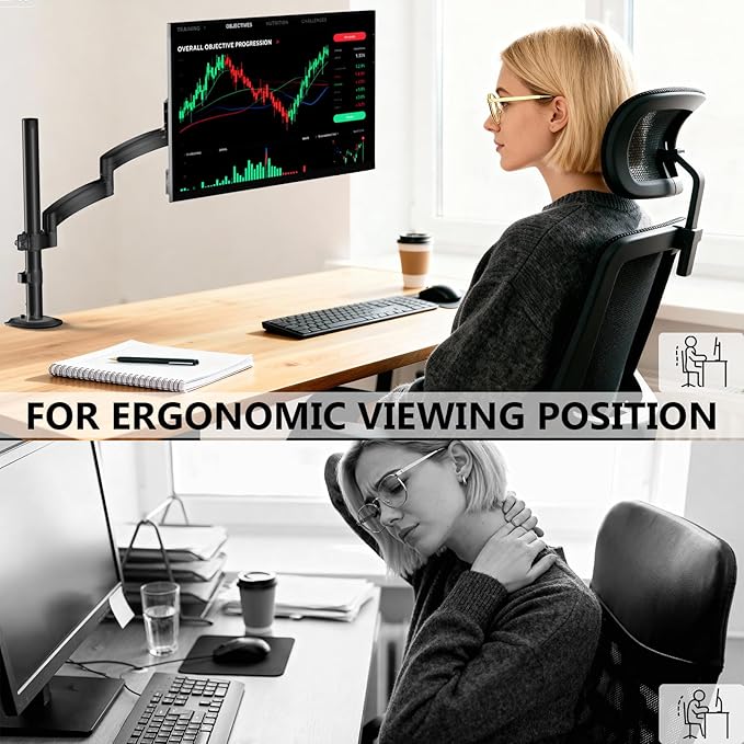 WALI Single Long Monitor Arm - Image 7