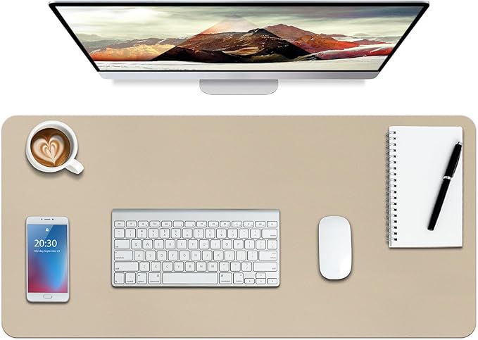 Boutilon Leather Desk Pad Protector, Non-Slip Mouse Pad, Laptop Desk Pad by Boutilon