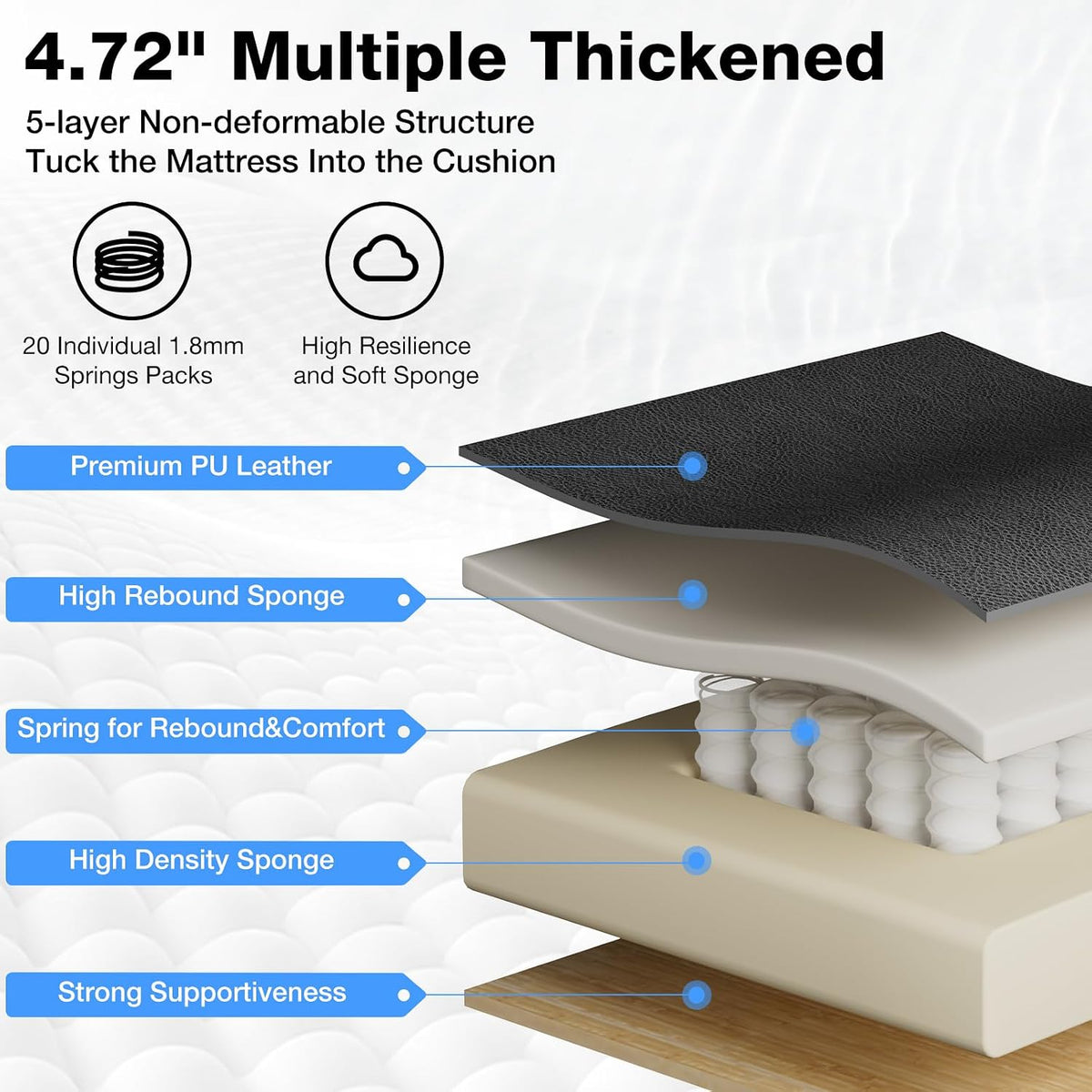 HOFFREE Massage Office Chair with Heat 7 Points Vibration Ergonomic Executive...