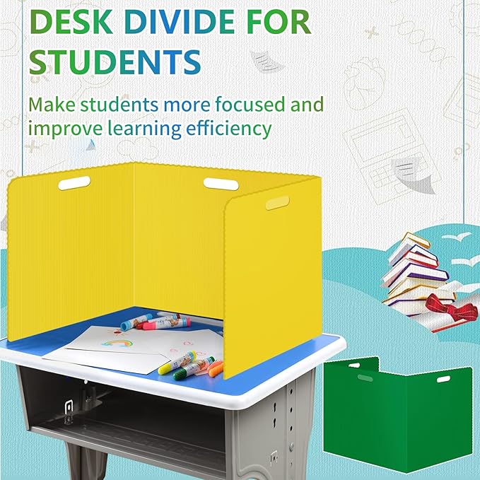 24Pack Desk Dividers for Students 14 × 17.5 × 14 Inch Plastic Durable and - Image 5