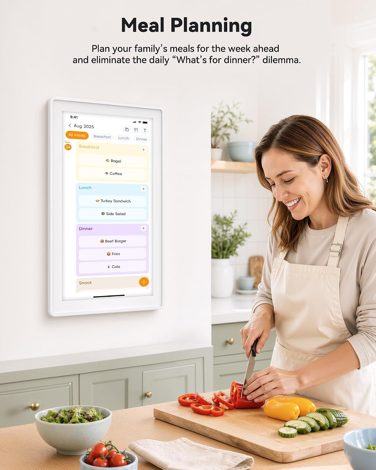 Digital Calendar,15.6-inch Digital Wall Planner & Chore Chart, Touchscree...