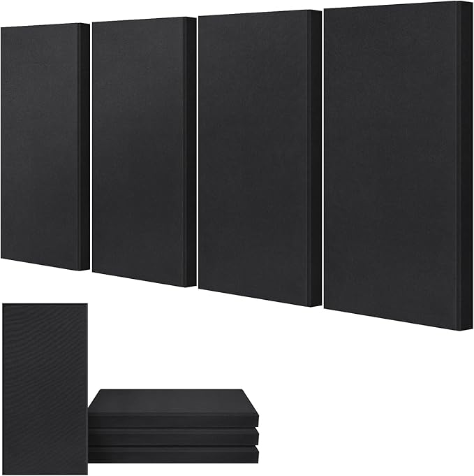 UMIACOUSTICS 4 PCS Acoustic Panels, 2“ Thick 23.6" x 11.8" Fiberglass Sound by UMIACOUSTIC