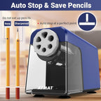 AFMAT 6-Hole Electric Pencil Sharpener, Cordless & Rechargeable, Pencil - Image 5