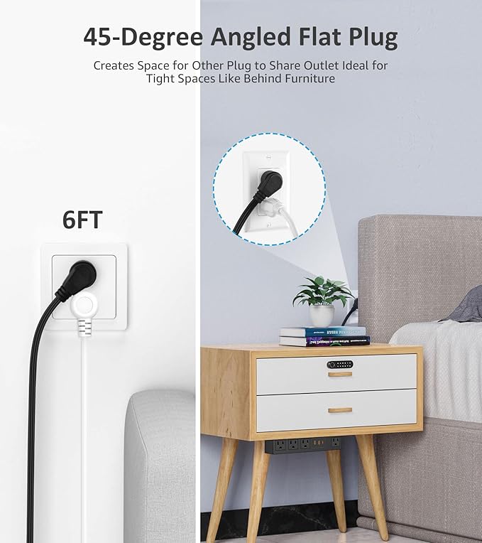 HHSOET Under Desk Power Strip - Image 6