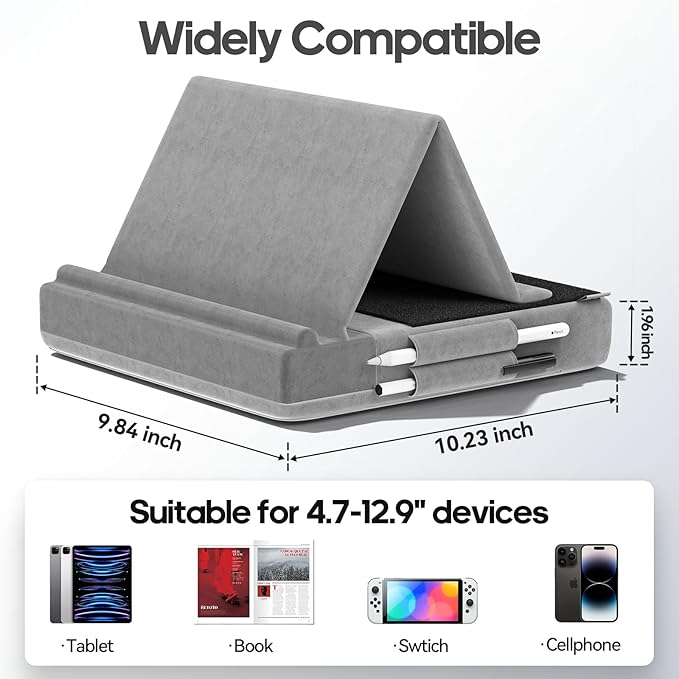 KDD Tablet Pillow Stand, Bed and Desk, Foldable Soft Pad Dock - Image 8