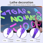 BIGTHUMB 3 Pcs Purple Jumbo Permanent Markers: 15mm Wide Tip Thick Acrylic - Image 2
