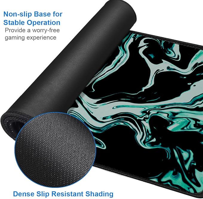 Large Mouse Pad, 31.5x15.7 inch Large Extended Computer Keyboard Mouse Mat - Image 4