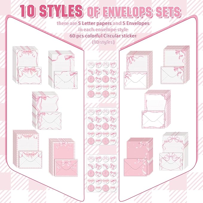 TaoBary 160 Pcs Stationery Paper Set 50 Double Sided Stationery Papers - Image 3