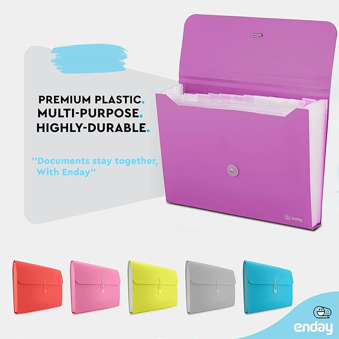 Accordion File Organizer 13 Pocket Expanding File Folder - Image 4