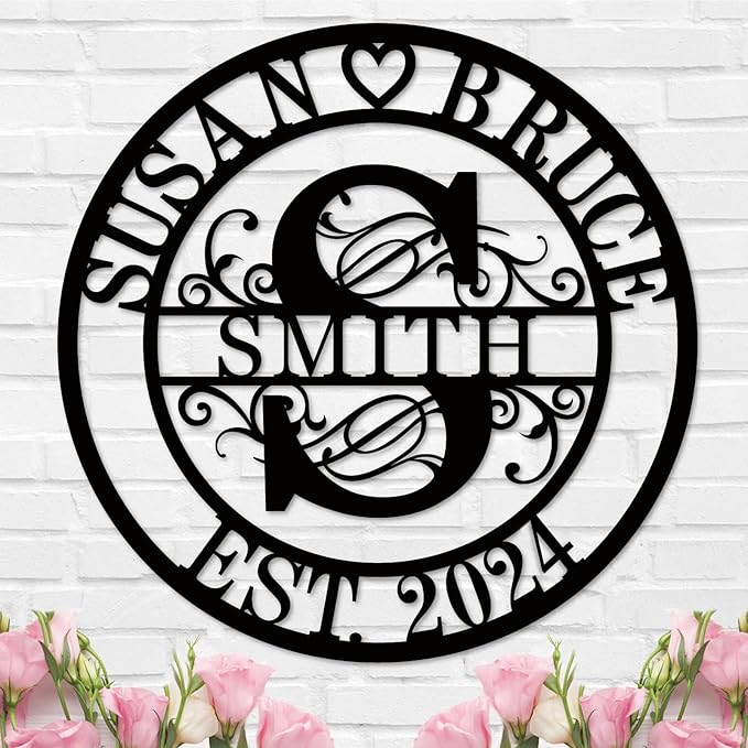 Personalized Wedding Anniversary Sign Gifts, Custom 50th 40th 65th 60th 25th by HZYCYYFC