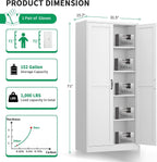 metal garage storage cabinet, durable metal storage solution, close-up detail
