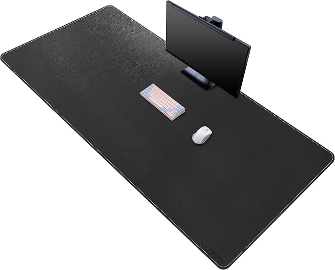 CENNBIE Leather Desk Mat, Extended Non-Slip Mouse Pad, Waterproof PU Leather by CENNBIE