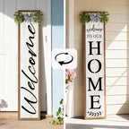 Double-sided Welcome to Our Home Wooden Sign Stand - Image 4