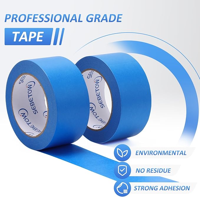 SEBETOW Blue Painters Tape 2 Inch Bulk - Image 6