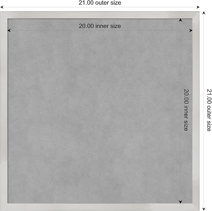 Amanti Art Silver Framed Magnetic Board 21x21 Medium Vision Board - Image 4
