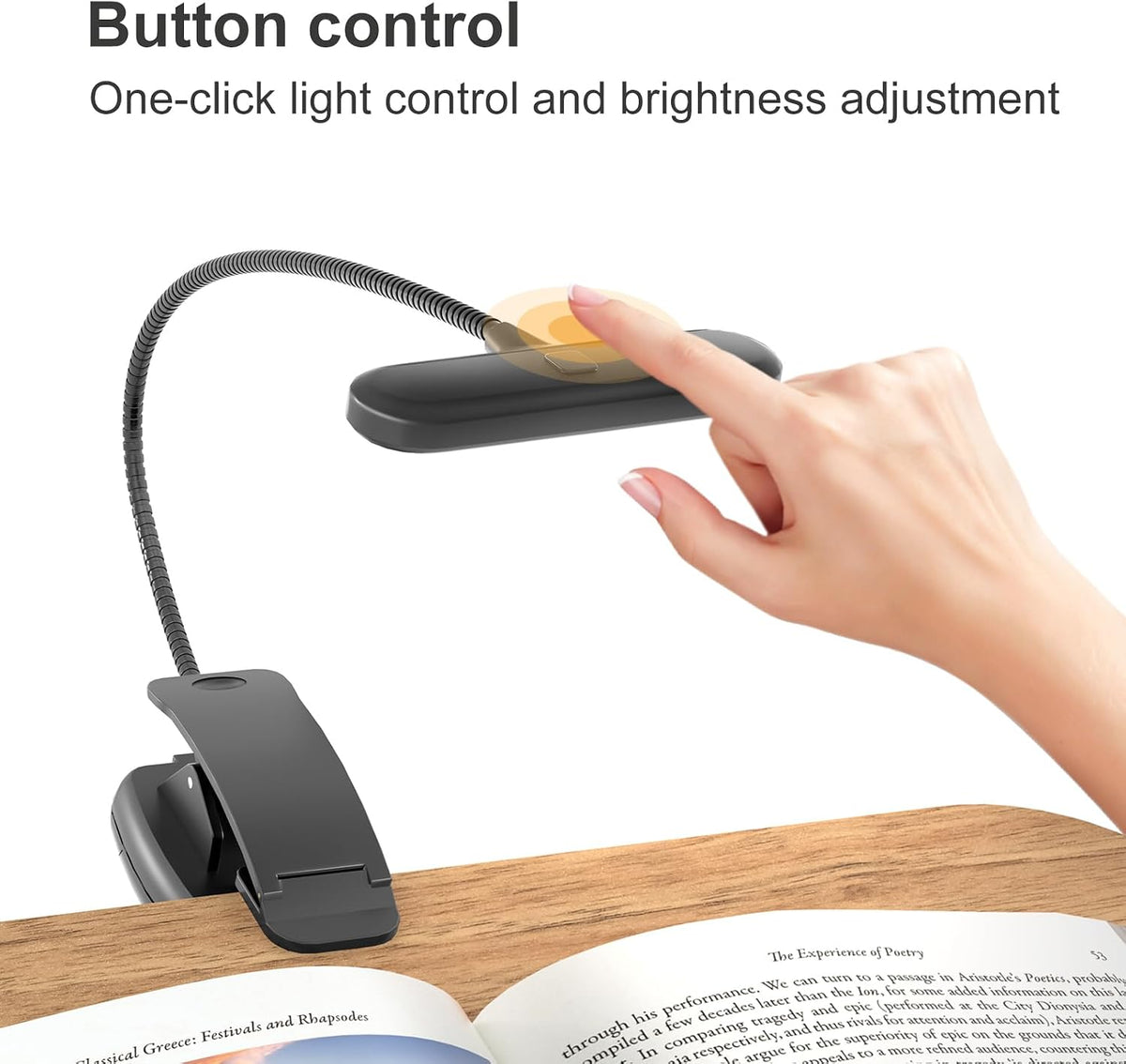 ERGONOV Book Pillow Stand with 6500K Reading Light, Hands Free Book Holder