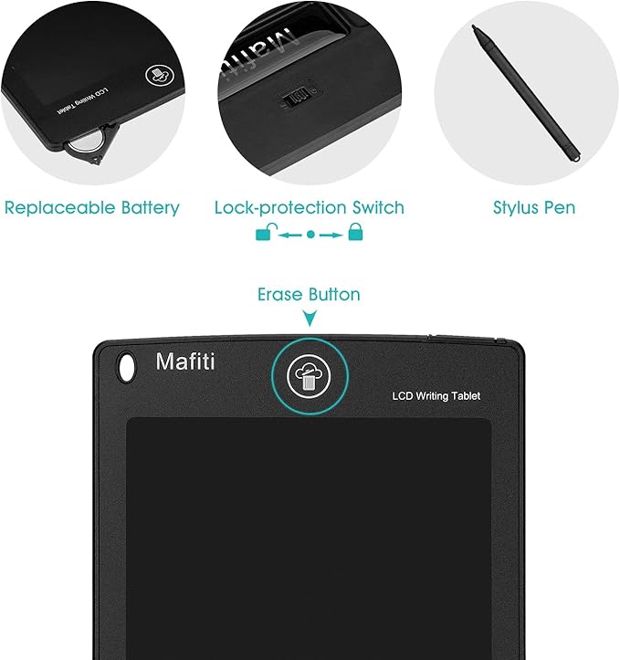 mafiti 10 Pack LCD Writing Tablet 8.5 Inch Electronic Drawing Pads - Image 5