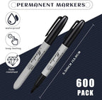 Thenshop 600 Pack Black Permanent Markers Bulk - Image 3