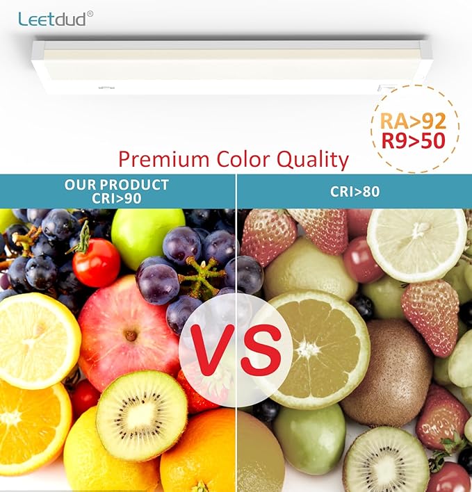 Leetdud LED Under Cabinet Lighting Hardwired or Plug in, 16 Inch 8W, Dimmable 5 - Image 8