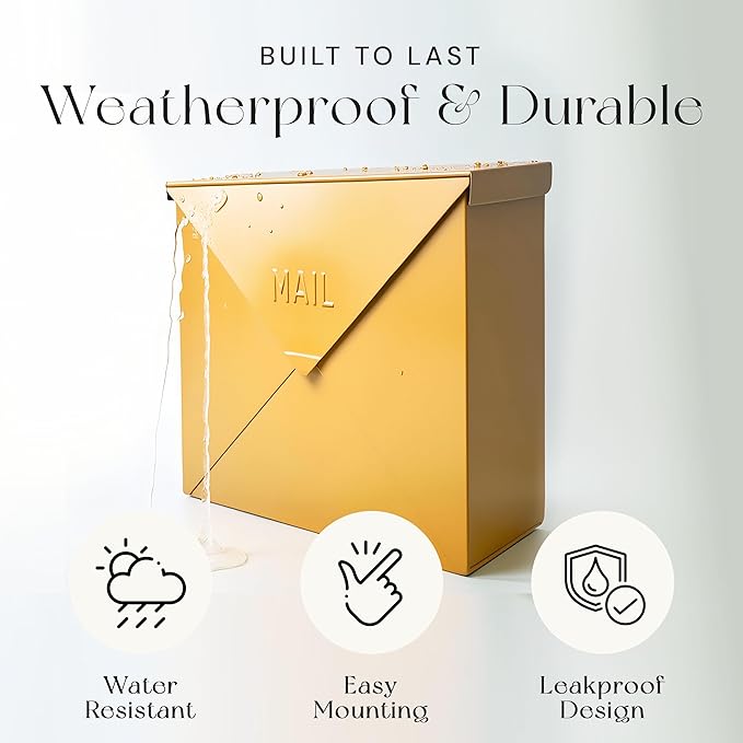 NACH Mailboxes for Outside Wall Mount, Waterproof Mailboxes for Outside - Image 4