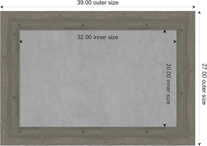 Amanti Art Grey Framed Magnetic Board 27x39 Large Vision Board - Image 4
