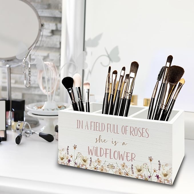 XPH Wildflower Nursery Decor Pen Pencil Holder Organizer - Image 4