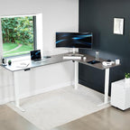 VIVO Electric Corner 84 x 63 inch L-Shaped Standing Desk, Memory Height - Image 8