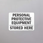 SmartSign "Personal Protective Equipment, Stored Here" Label | 7" x 10" - Image 3