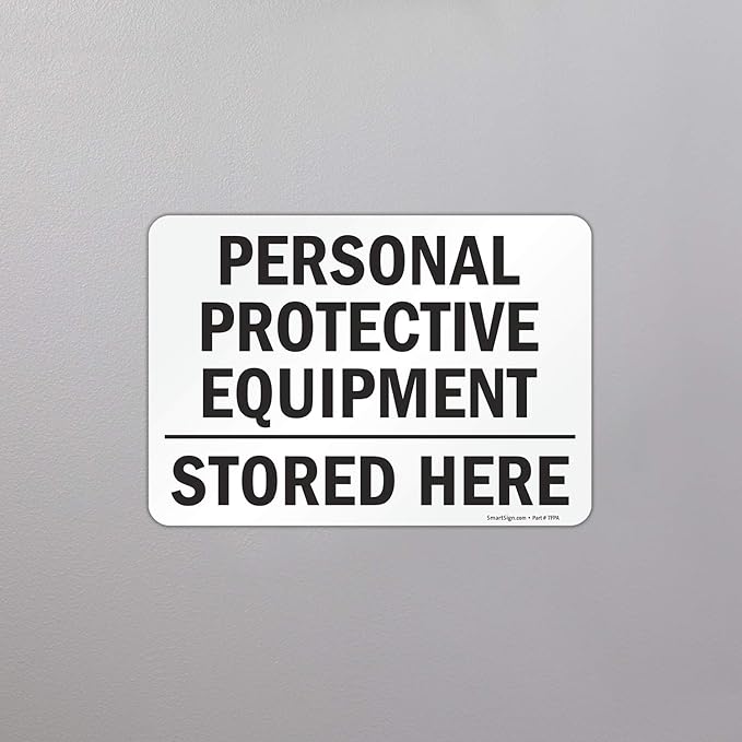 SmartSign "Personal Protective Equipment, Stored Here" Label | 7" x 10" - Image 3
