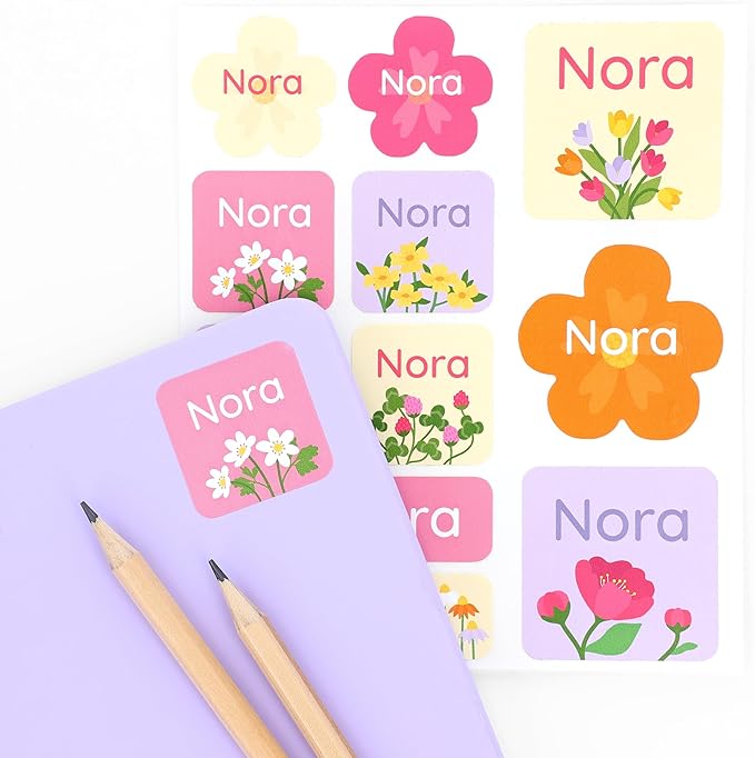 Large Name Labels for Kids by Teddylabels